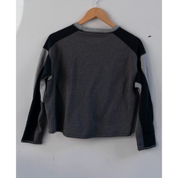 Nike Sweatshirt Womens Medium Gray Tech Fleece Cropped Crew Neck - Picture 5 of 6